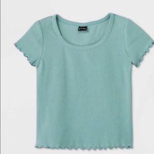 Girls Lettuce Edge Short Sleeve T-Shirt-art class